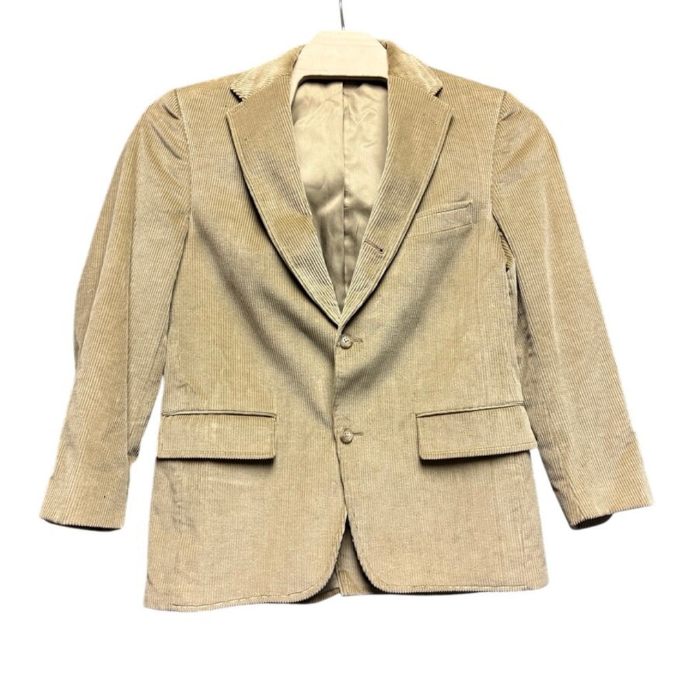 J. Press Mens Tan Corduroy Blazer Two Button Sport Coat Union Made USA Vintage